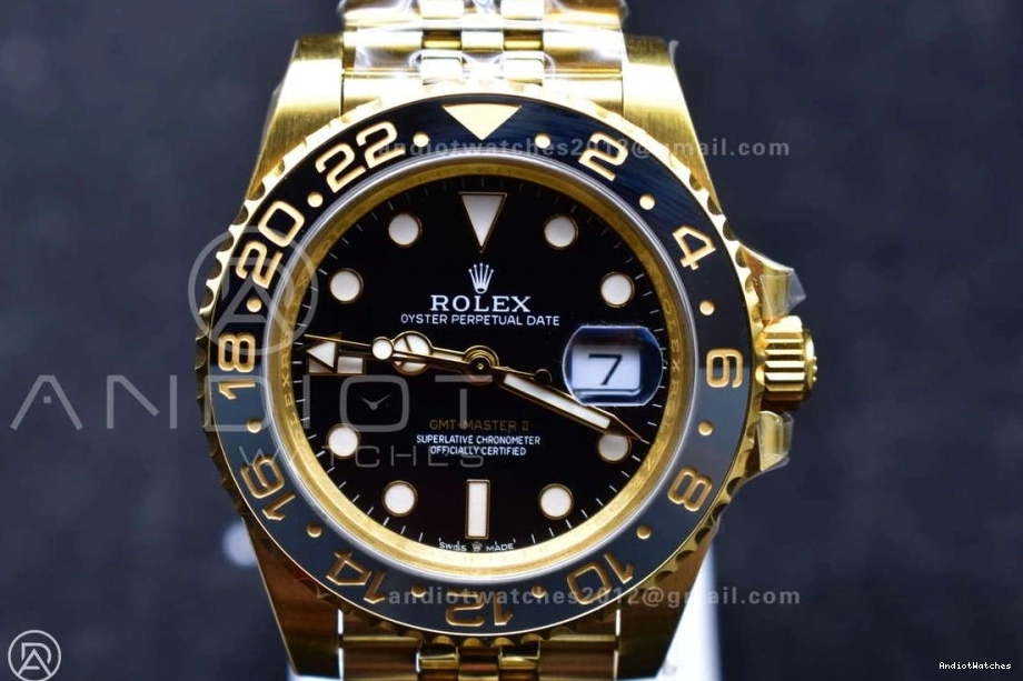 CHS Master Bracelet Black II Gain on GRNR Gold Weight 927 Jubilee 1:1 Best Edition Factory VR3285 GMT YG 126718 Dial NewStyle 0514